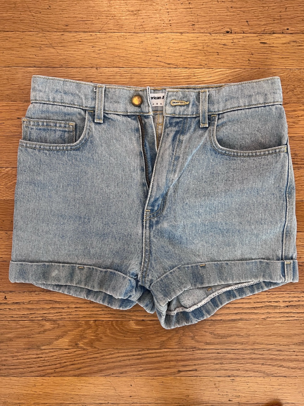 American Apparel Light Blue Denim Jean Shorts